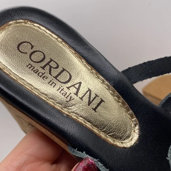 Cordani Keqne Italian Leather Caged Platform Cork Sandals - Picture 14 of 16